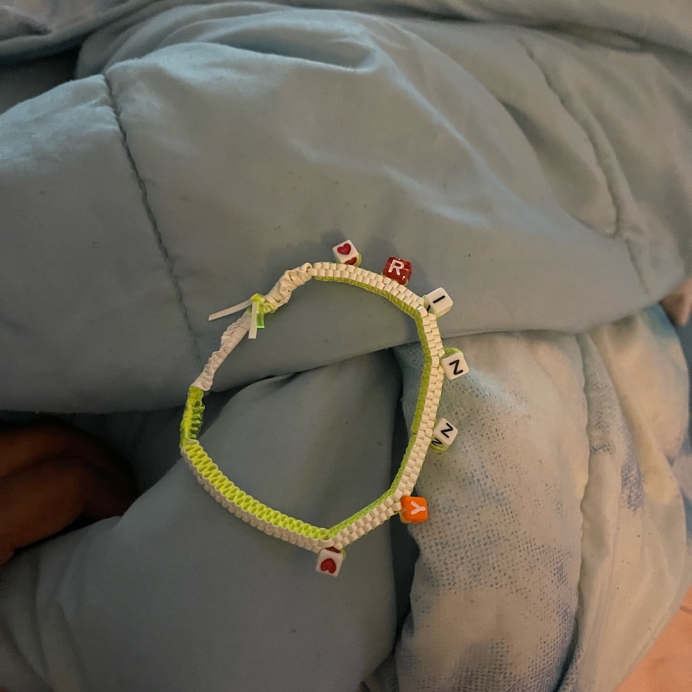 I make bracelets and keychains out of gimp with the letters it’s more money only
